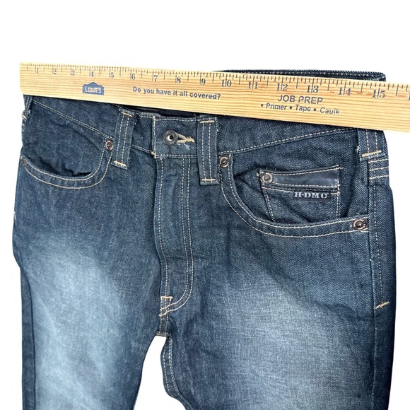 Harley Davidson Y2K Biker Moto Jean Dark Wash Straight Leg Denim Americana 30x30 - Picture 12 of 16